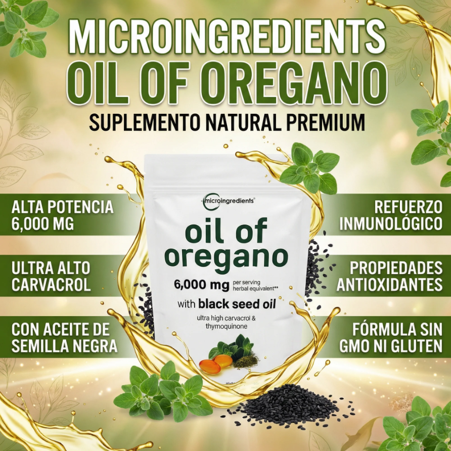 Aceite de orégano 🍃- Defensa Antioxidante para el cuerpo 💪