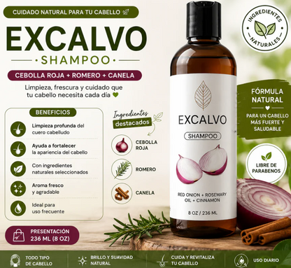 Shampoo Excalvo 🌸- Fortalecimiento Capilar 💆‍♀️
