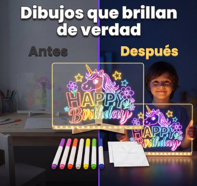 Pizarra Mágica Led - creatividad que brilla 🌈
