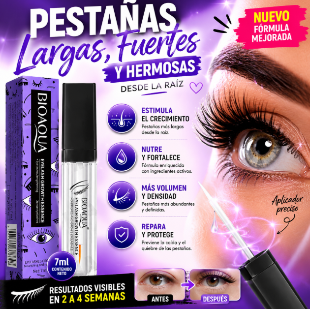 Serum para pestañas largas Bioaqua - Más largas y fuertes en un abrir y cerrar de ojos 🌸