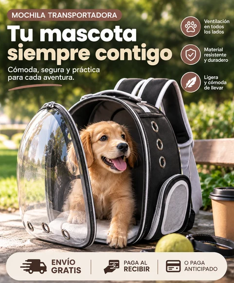 Mochila para mascotas 🐶😸 - Lleva a tu engreído contigo ❤️