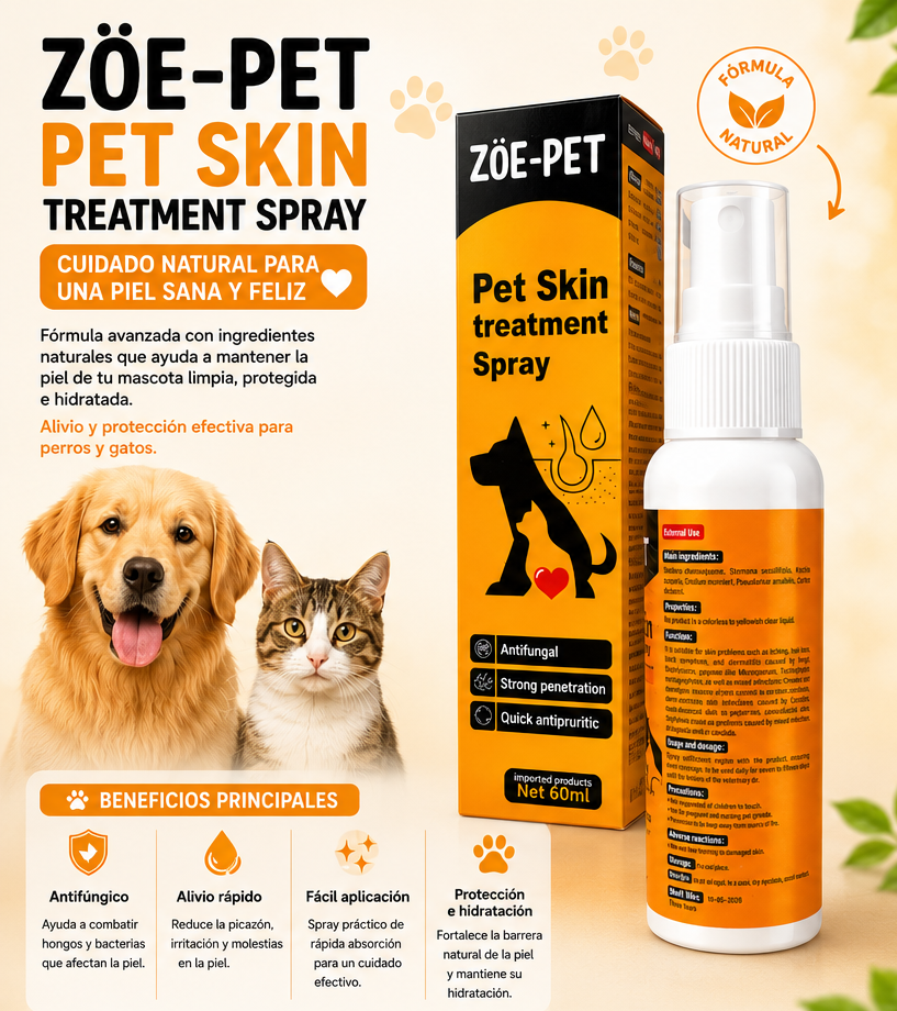 Zoe Pet - Solución completa para la piel de tu mascota 🐾✨