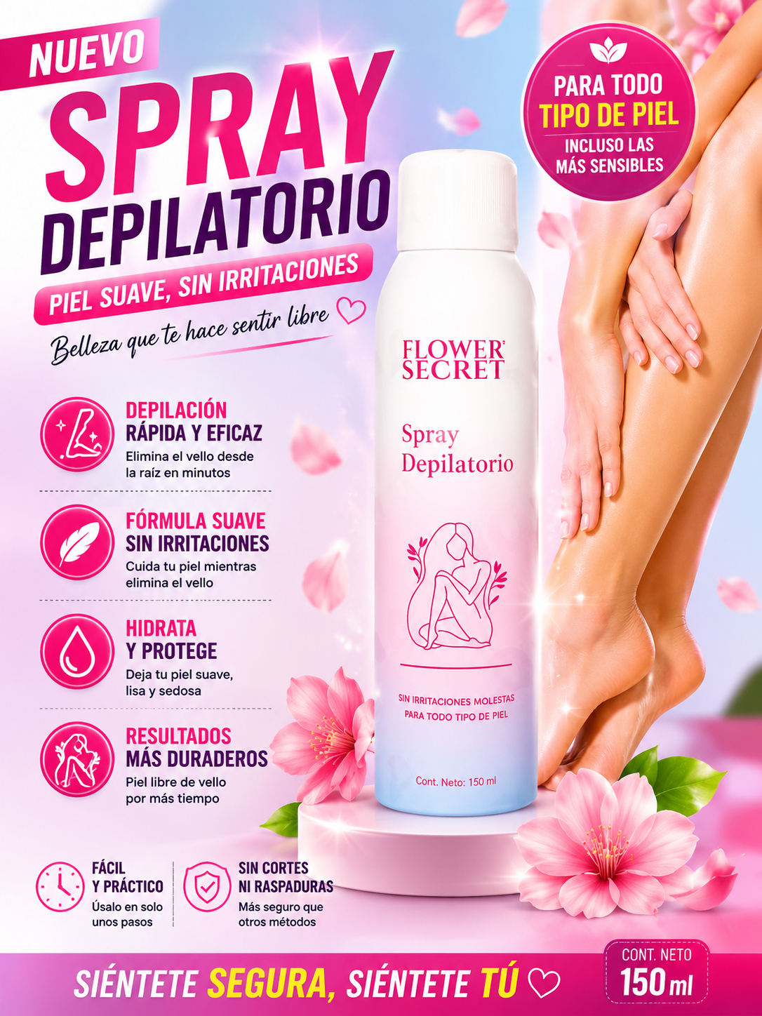 Spray Depilador - Flower Secret 🌸